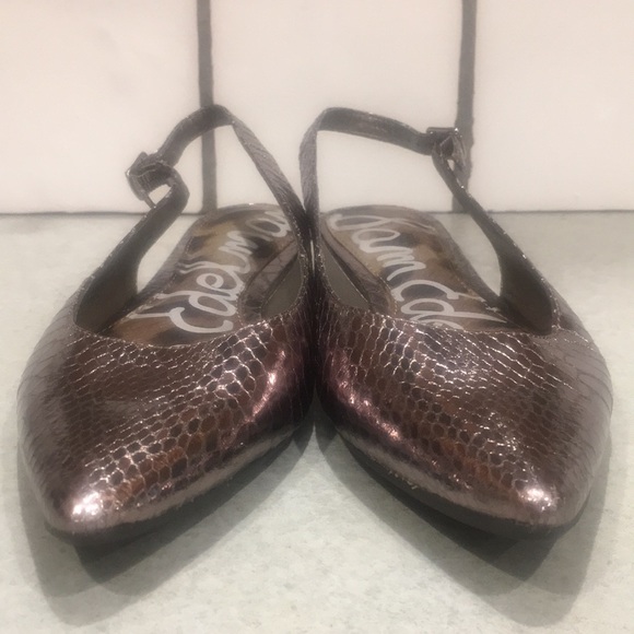 ❤️Sam Edelman metallic slingback flat size 7.5 - Picture 3 of 16